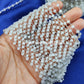 1 Feet Chain, Coated White Agate Bead Chain, Wire Wrapped Beaded Chain, Rosary Bead Chain, Healing Necklace Making, DIY Chain, Wholesale Chain - Charms And Spells