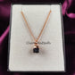 Raw Black Tourmaline Necklace | Rose Gold Plated Grounding Crystal Pendant
