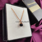 Raw Black Tourmaline Necklace | Rose Gold Plated Grounding Crystal Pendant
