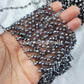 1 Feet Chain, Silver Coted Pyrite Rondelle Rosary Chain, Rondelle Gemstone Beads, Pyrite Beaded Chain, Black Plated Chain, DIY Necklace Chain - Charms And Spells