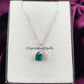 Raw Green Onyx Pendant Necklace | Statement Gemstone Dainty Boho Jewelry