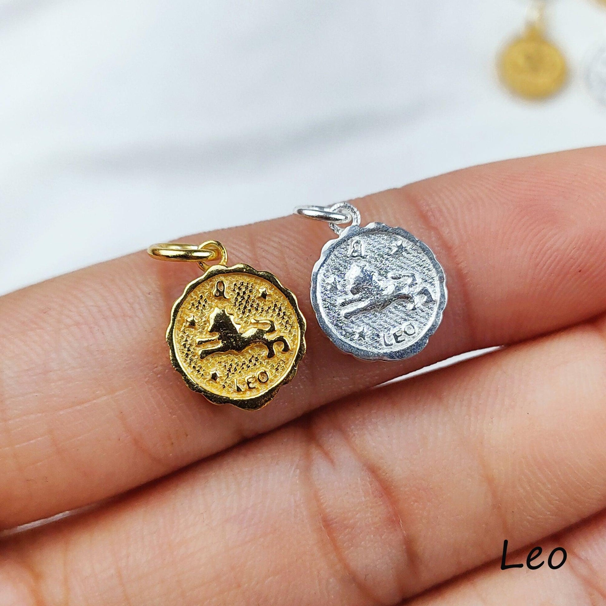 Leo Necklace, Religious Necklace, Witch Necklace, Zodiac Necklace Leo, Zodiac Sign, 14K Gold Plated, Gift for Birthday - Charms And Spells