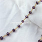 1 Feet Chain, methyst Wire Wrapped Beaded Chain, 14K Gold Plated 5-6mm Beaded Chain, DIY Crystal Wire Wrapped Rosary Chain, Sold In Wholesale - Charms And Spells