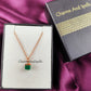 Rough Green Onyx Necklace | Gemstone Pendant Chain Boho Choker Jewelry