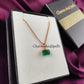 Rough Green Onyx Necklace | Gemstone Pendant Chain Boho Choker Jewelry
