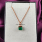 Rough Green Onyx Necklace | Gemstone Pendant Chain Boho Choker Jewelry