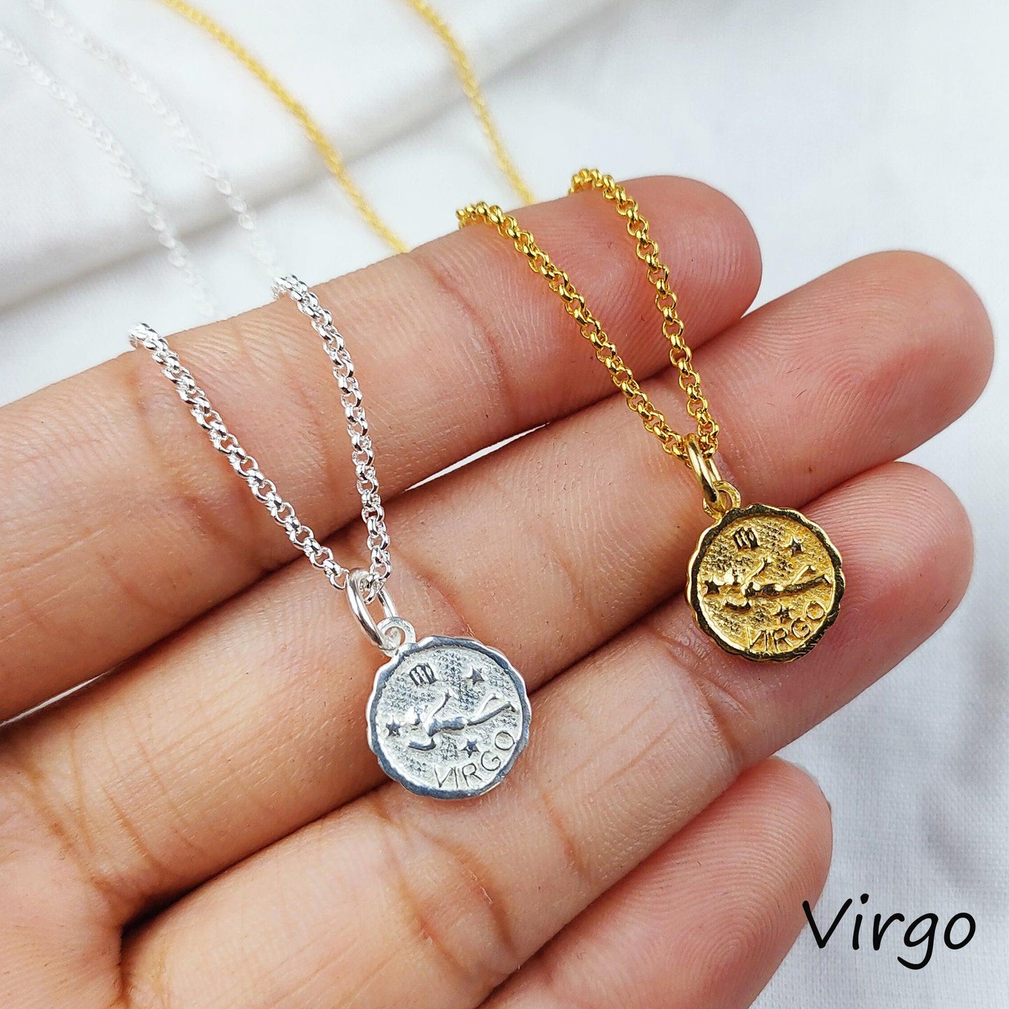 Virgo Necklace, Zodiac Necklace Silver/Gold Plated, Zodiac Jewelry, Personalized Jewelry, Astrology Birthday Gift - Charms And Spells