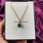 Rough Green Onyx Necklace | Gemstone Pendant Chain Boho Choker Jewelry