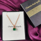 Rough Green Onyx Necklace | Gemstone Pendant Chain Boho Choker Jewelry