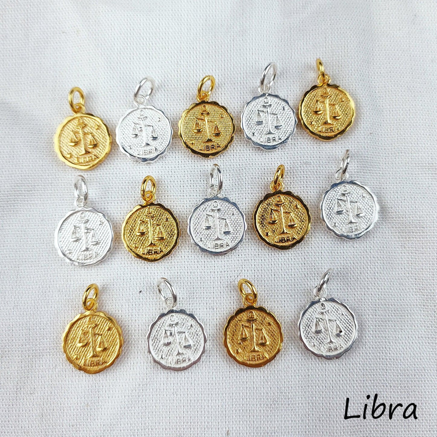 Libra Necklace, Zodiac gifts, birthday gift for her, zodiac medallion necklace, gold/silver plated necklace, astrology gift - Charms And Spells