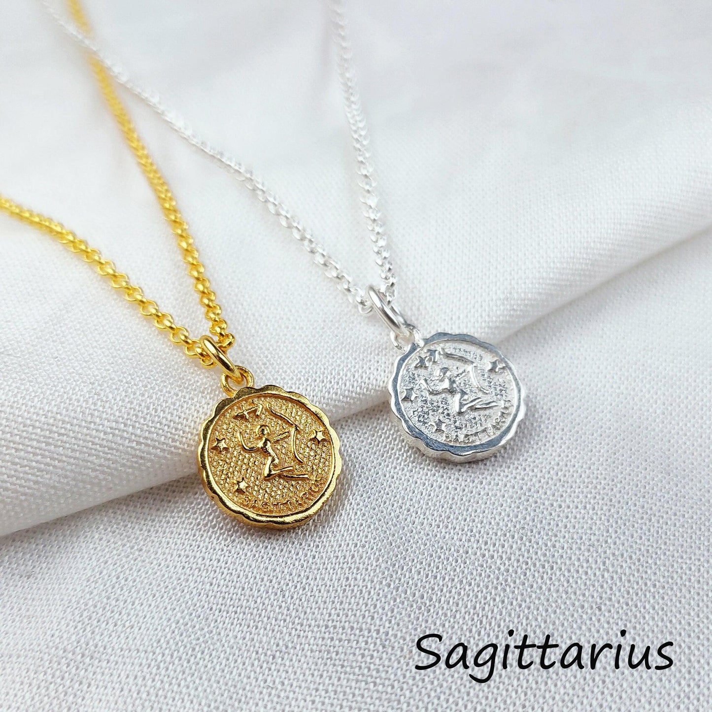 Sagittarius Necklace, Zodiac Pendant, Astrology Sign Necklace, Zodiac Sign Necklace, Personalized Necklace, Custom Zodiac Necklace - Charms And Spells