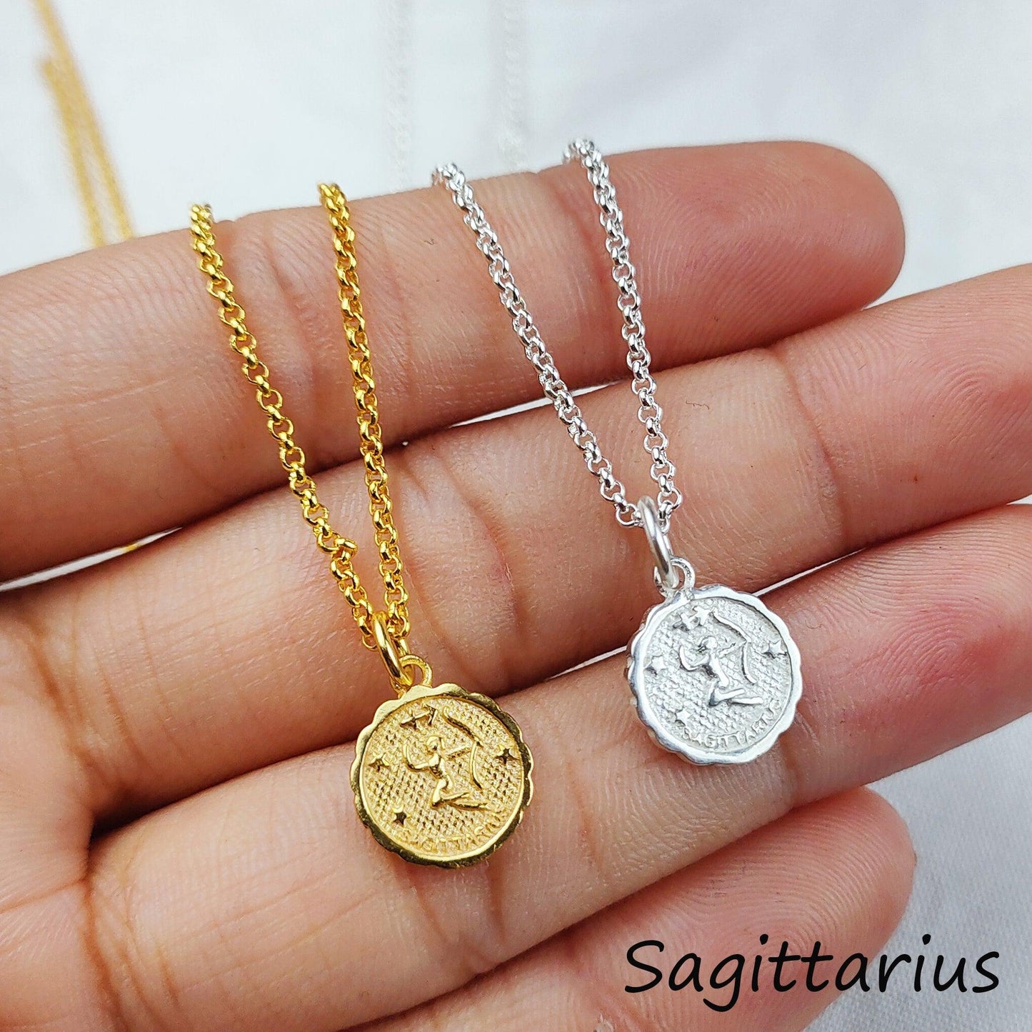 Sagittarius Necklace, Zodiac Pendant, Astrology Sign Necklace, Zodiac Sign Necklace, Personalized Necklace, Custom Zodiac Necklace - Charms And Spells