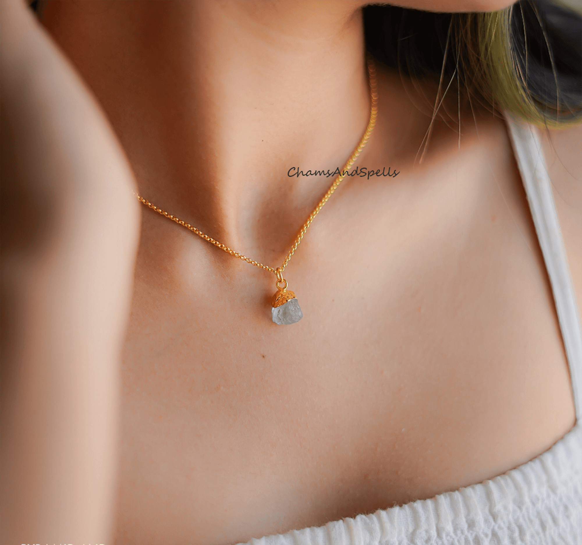 Raw Aquamarine pendant | Mt Antero Treasures