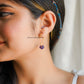 Raw Amethyst Earring, Loop Earring, Gold Plated Earring, Gemstone Earring, Birthstone Earring, Handmade Earring - Charms And Spells