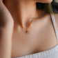 Raw Aquamarine Necklace, Electroplated Gemstone Jewelry, 14k Gold Plated Necklace, Dainty Necklace, Raw Birthstone Necklace - Charms And Spells