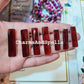 Garnet Bar Pendant, Bar Jewelry Making Charm, 9x35-12x45mm Silver Plated Pendant, Birthstone Charms, DIY Pendant Connector - Charms And Spells