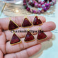 Garnet Bezel Pendant, Single Bail, Garnet Geometric Gemstone, 15x20-18x22mm Gold Plated January Birthstone Charm - Charms And Spells