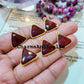 Garnet Bezel Pendant, Single Bail, Garnet Geometric Gemstone, 15x20-18x22mm Gold Plated January Birthstone Charm - Charms And Spells