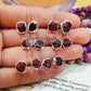 Raw Garnet Silver Electroplated Stud Earrings, January Birthstone Earrings Stud, Rough Stone, Raw Gemstone Earrings - Charms And Spells