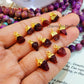 Natural Red Garnet Connectors, Gemstone Rough Connectors, Electroplated Single Bail Connectors, DIY Raw Garnet Making Jewelry - Charms And Spells