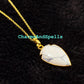 Howlite Arrowhead Pendant, Gold Electroplated Plated Necklace, Pendant Necklace, Women Pendant, Dainty Jewelry, Gemstone Necklace - Charms And Spells