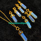 Doublet Opal Pencil Necklace, Gemstone Pencil Necklace, Ethnic Handmade Necklace, Pencil Pendant Necklace, Gold Plated Jewelry - Charms And Spells