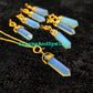 Doublet Opal Pencil Necklace, Gemstone Pencil Necklace, Ethnic Handmade Necklace, Pencil Pendant Necklace, Gold Plated Jewelry - Charms And Spells