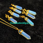 Doublet Opal Pencil Necklace, Gemstone Pencil Necklace, Ethnic Handmade Necklace, Pencil Pendant Necklace, Gold Plated Jewelry - Charms And Spells