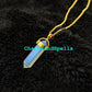 Doublet Opal Pencil Necklace, Gemstone Pencil Necklace, Ethnic Handmade Necklace, Pencil Pendant Necklace, Gold Plated Jewelry - Charms And Spells