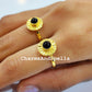Black Onyx Ring, Engagement Ring, Women Ring, Birthstone Jewelry, Imitation Ring, Mother’s Day Gift, Black Stone Ring - Charms And Spells