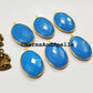 Blue Turquoise Connector, Gold Plated Connector, Single Bail Connector, 20x29mm Blue Turquoise Pendant Connector - Charms And Spells