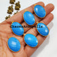 Blue Turquoise Connector, Gold Plated Connector, Single Bail Connector, 20x29mm Blue Turquoise Pendant Connector - Charms And Spells