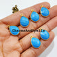 Turquoise Connector, 14x20mm Pear Shape Connector, Gold Plated Pendant Connector, Single Bail Connector, DIY Jewelry Making - Charms And Spells