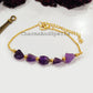 Raw Amethyst Bracelet, Raw Gemstone Bracelet, Healing Bracelet, Handmade Bracelet, Dainty Crystals Bracelet, Bracelet For Women - Charms And Spells
