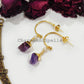 Raw Amethyst Earrings, Gold Electroplated Earrings, Birthstone Earrings, Gypsy Earrings, Raw Gemstone Earrings, Gift For Women - Charms And Spells