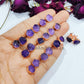 Raw Amethyst Electroplated Stud Earrings, Copper Jewelry, Amethyst Jewelry, Gemstone Earrings, Stud Earrings, Women earrings - Charms And Spells