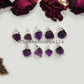 Raw Amethyst Electroplated Pendant Connectors, Rough Stone Connectors, Silver Plated Connectors, DIY Raw Amethyst Making Jewelry - Charms And Spells