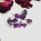 Raw Amethyst Electroplated Pendant Connectors, Rough Stone Connectors, Silver Plated Connectors, DIY Raw Amethyst Making Jewelry - Charms And Spells