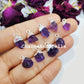 Raw Amethyst Electroplated Pendant Connectors, Rough Stone Connectors, Silver Plated Connectors, DIY Raw Amethyst Making Jewelry - Charms And Spells