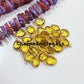 Citrine Pendent Connector, 12x17mm Citrine Single Bail Connector, 14K Gold Plated Connector, Pendant Connector, DIY Jewelry Making - Charms And Spells