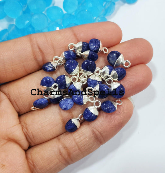 enuine Sodalite Charms Pendent, Sodalite Charms, DIY Jewelry Supplies for Jewelry Making, Electroplated Findings, Bulk Wholesale - Charms And Spells