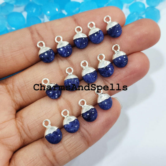 enuine Sodalite Charms Pendent, Sodalite Charms, DIY Jewelry Supplies for Jewelry Making, Electroplated Findings, Bulk Wholesale - Charms And Spells