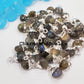 Blue Flashy Labradorite Charm Pendant, Tiny Silver Electroplated Cap Charms, Natural Labradorite, Minimalist Charm - Charms And Spells