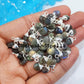 Blue Flashy Labradorite Charm Pendant, Tiny Silver Electroplated Cap Charms, Natural Labradorite, Minimalist Charm - Charms And Spells