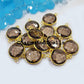 Smoky Quartz Charms Connectors, Quartz Double Bail Connectors, 14K Gold Plated Connectors, Quartz Charm Connectors - Charms And Spells