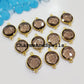 Smoky Quartz Charms Connectors, Quartz Double Bail Connectors, 14K Gold Plated Connectors, Quartz Charm Connectors - Charms And Spells