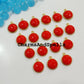 15x17mm Coral Bezel Connectors, Findings, Red Coral 14K Gold Plated Single Bail Connectors, Red Gemstone - Charms And Spells
