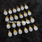 Genuine Rainbow Moonstone Connectors, Faceted Electroplated Connectors, Healing Charms, Gold Plated Connectors - Charms And Spells