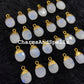 Genuine Rainbow Moonstone Connectors, Faceted Electroplated Connectors, Healing Charms, Gold Plated Connectors - Charms And Spells