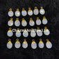 Genuine Rainbow Moonstone Connectors, Faceted Electroplated Connectors, Healing Charms, Gold Plated Connectors - Charms And Spells